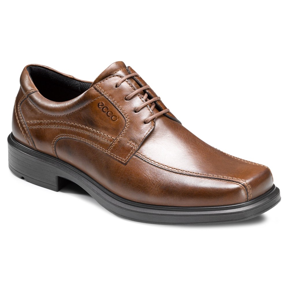 ECCO Mens Dress Shoes Brown - Helsinki Bike Toe Lace - TRP-506947